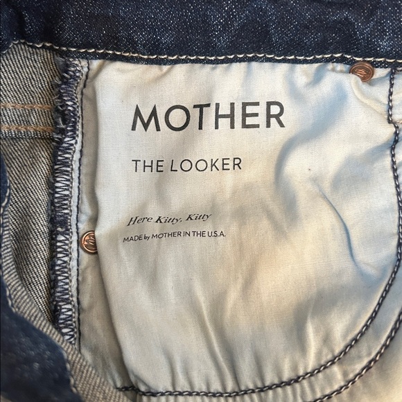 MOTHER The Looker Denim Jeans in Here Kitty Kitty Wash size Women’s 26 - Picture 4 of 12